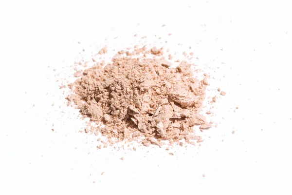 Beige powder on a white background — Stock Photo, Image