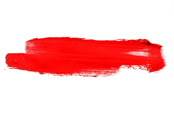 Lipstick smear smudge swatch on white background — Stock Photo, Image