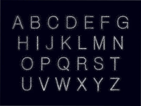 Абстрактный шрифт с точками . — стоковый вектор