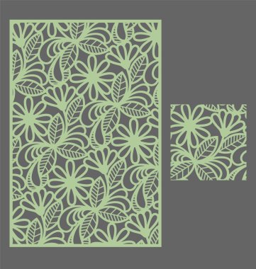 The template seamless pattern for decorative panel