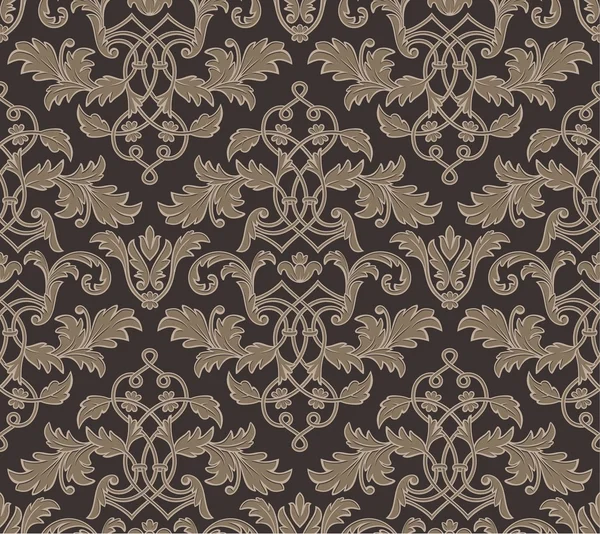 Damasco vintage padrão de fundo floral — Vetor de Stock