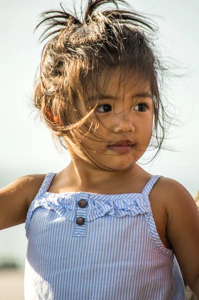 Giovane ragazza delle isole del Pacifico — Foto Stock