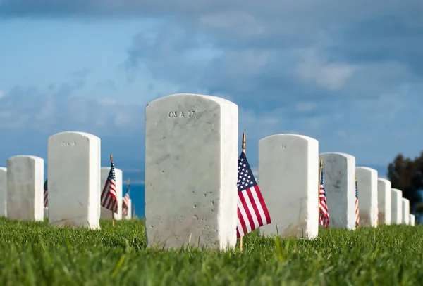 Flags and Grave Markers — Stock Photo, Image