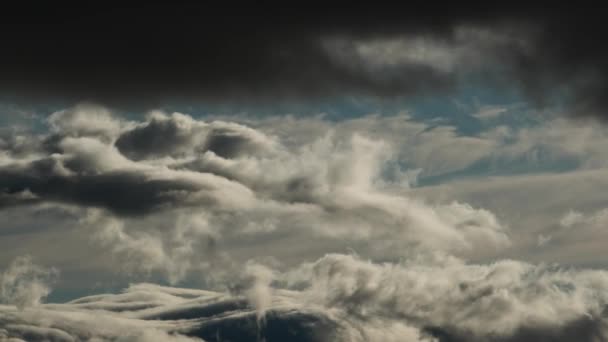 Verdamping Van Water Verandert Wolken Drijft Lucht Een Kleine Beweging — Stockvideo