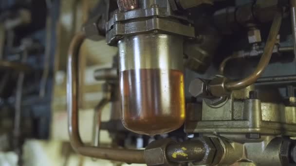Aceite Purificación Del Sistema Settler Motor Combustión Interna — Vídeo de stock