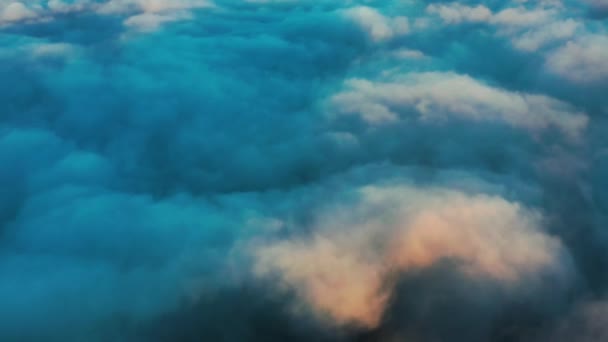 Voo Sobre Campo Nuvens Cumulus — Vídeo de Stock