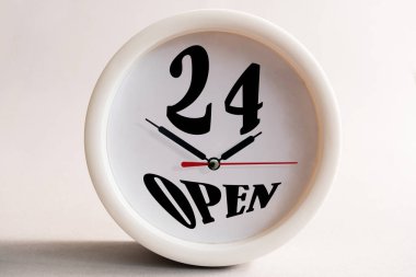Dükkan tabelası tasarımı, 24 saat açık..