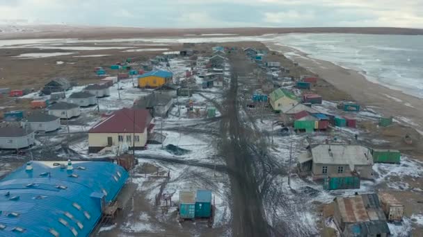 Enurmino Chukotka Autonomous District Russia October 2020 Northern Village Shores — Stock Video