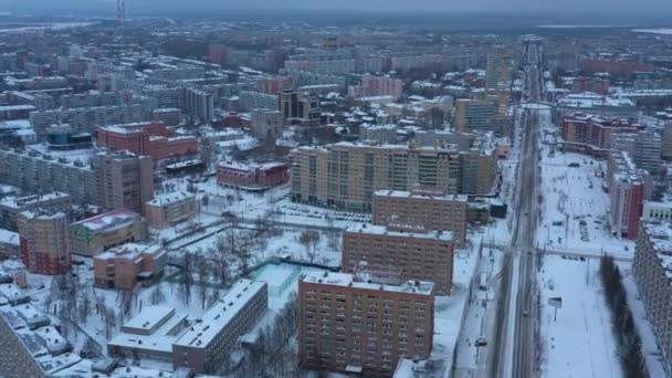 Arkhangelsk Russia Gennaio 2021 Paesaggio Invernale Vista Dall Alto Della — Video Stock