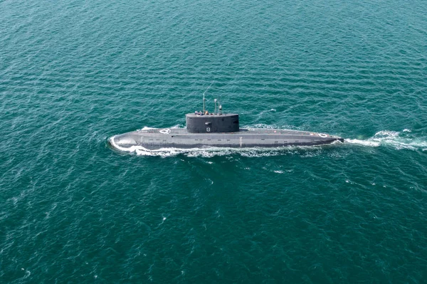 Vladivostok Russia August 2021 Submarine Floating Sea — Stock Photo, Image