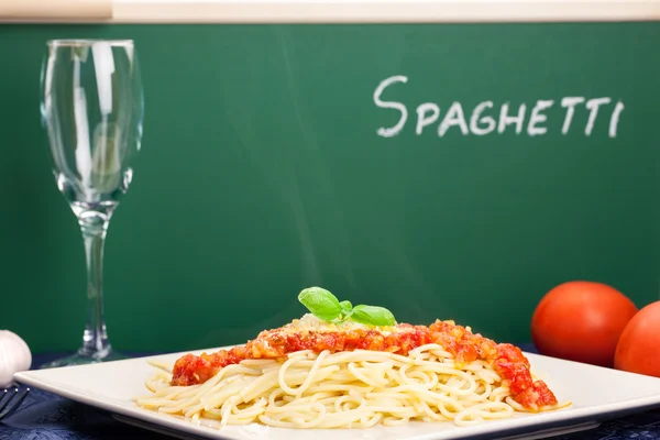 Dziś jest na menu spaghetti milanese — Zdjęcie stockowe