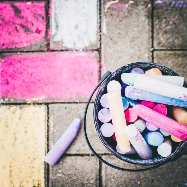 Colorful chalks for children — Stock Photo, Image