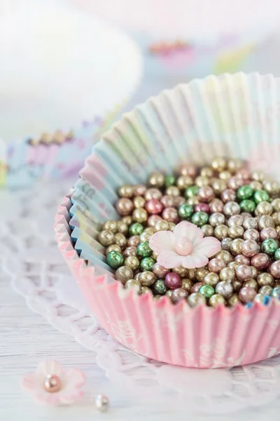 Perles pour la décoration de gâteau — Photo