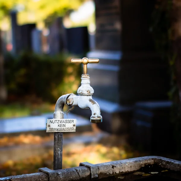 Tap on cemetery — Stock Photo, Image