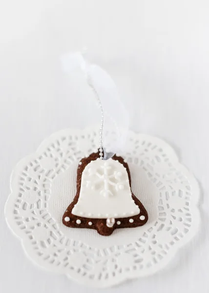 Bell kształt Christmas cookie — Zdjęcie stockowe