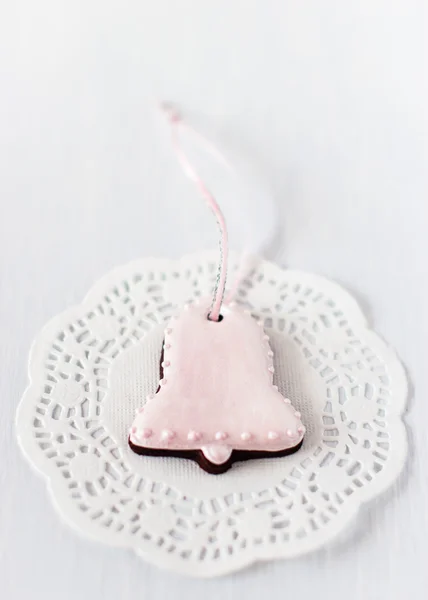 Bell kształt Christmas cookie — Zdjęcie stockowe