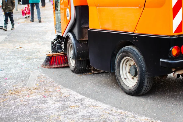 Street sweeper machine — Stock Photo, Image