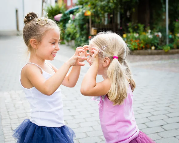 Cheeky little sisters — Stock Photo, Image