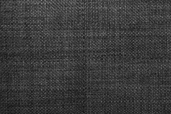 Background Rough Dense Linen Fabric Distinct Braid Weaving Black Gray — Stock Photo, Image