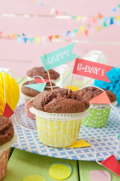 Küçük çikolata muffins — Stok fotoğraf