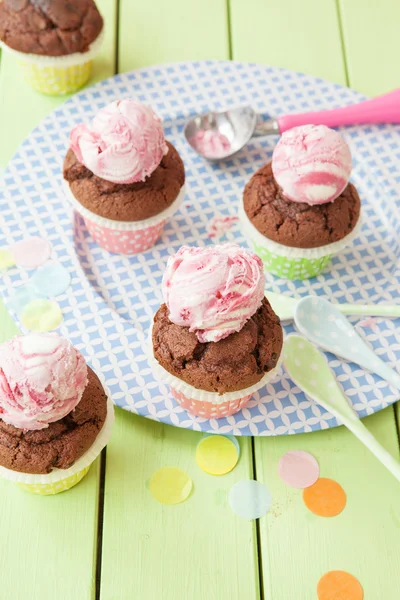 Bolinhos de chocolate — Fotografia de Stock