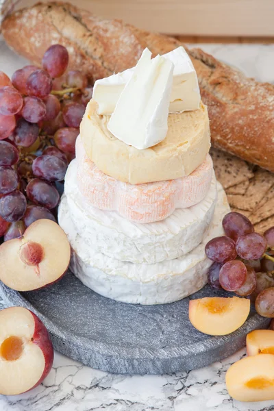 Selection of soft cheeses — Stock Photo, Image