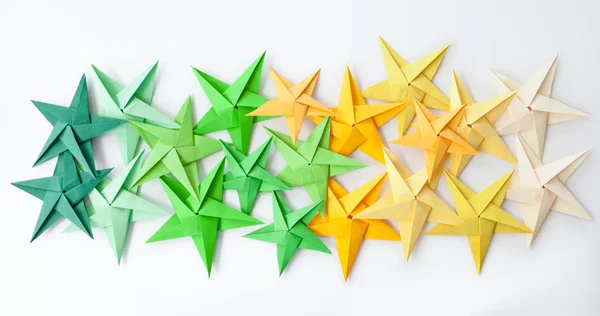Bunte Origami-Sterne — Stockfoto