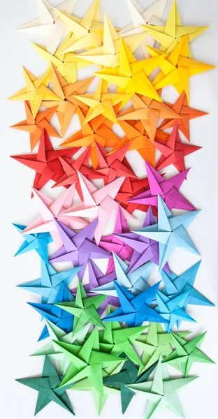 Kleurrijke origami sterren — Stockfoto