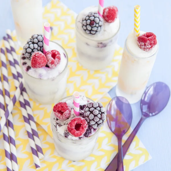 Hemgjord yoghurt glass — Stockfoto