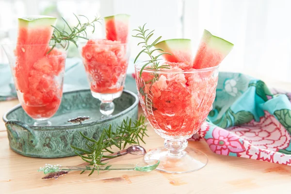 Čerstvý granita z vodního melounu — Stock fotografie