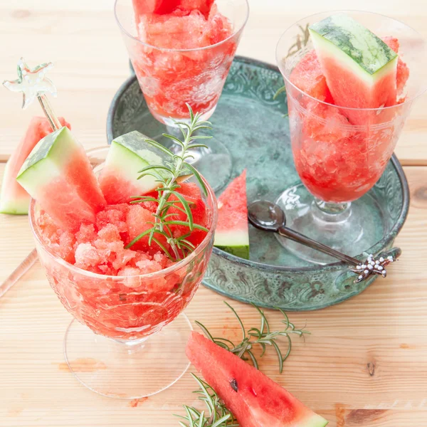 Fresh granita made from water melon — Stock Photo, Image