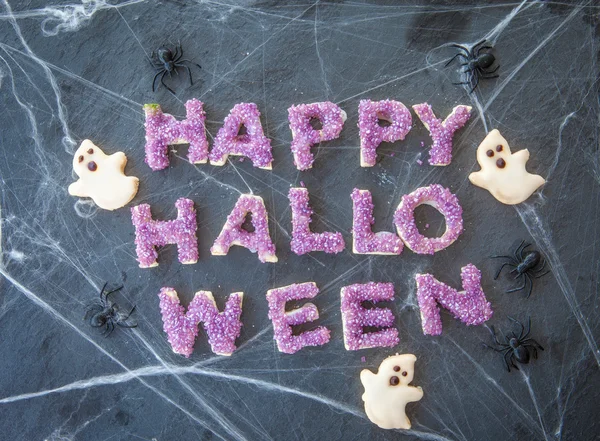 Happy Halloween with cookies — Stock Photo, Image