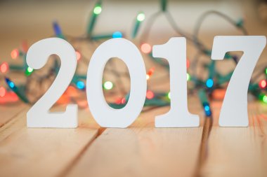 Noel ışıkları önünde 2017