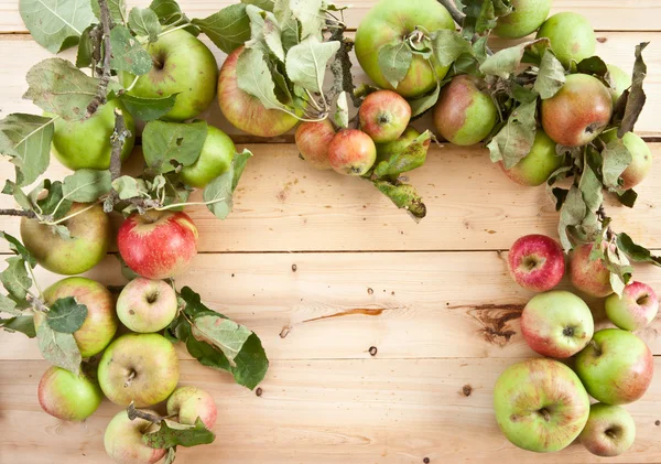 Различные органические яблоки — стоковое фото