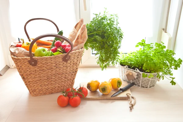 Verse producten van de boerenmarkt — Stockfoto