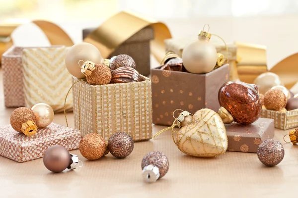 Colorful christmas baubles — Stock Photo, Image