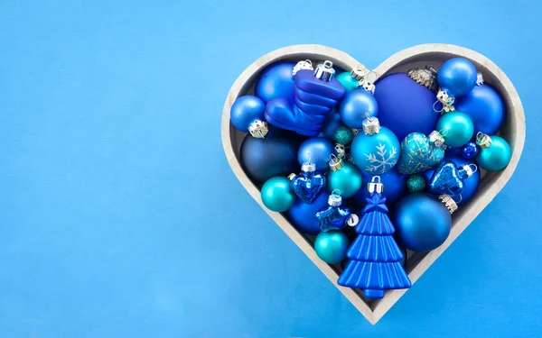 Boules de Noël bleues — Photo