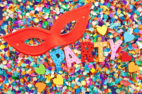 Partij op confetti — Stockfoto