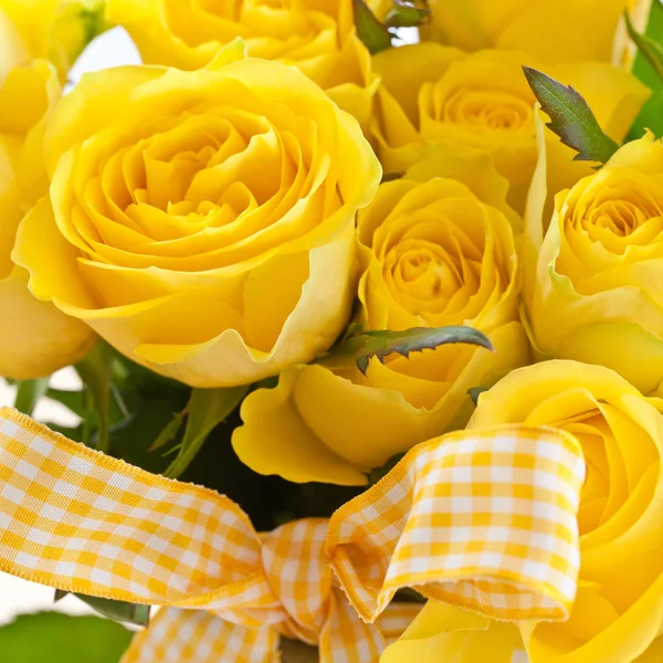 Fresh yellow roses — Stock Photo, Image