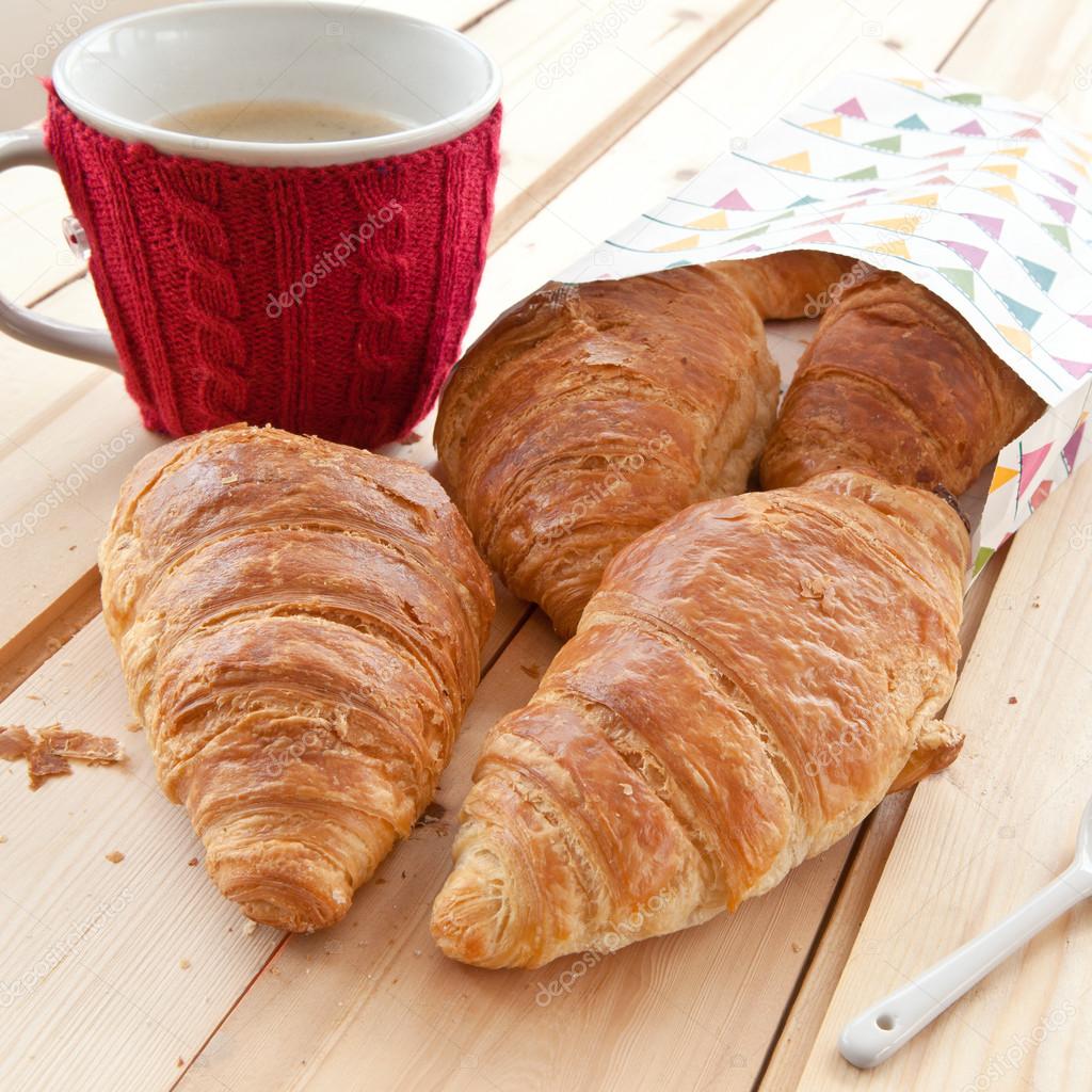 Fresh Croissants and coffee
