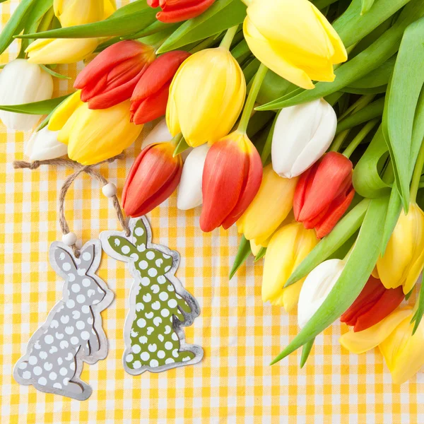 Fresh bouquet of tulips — Stock Photo, Image