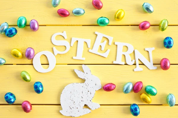 Chocolate eggs for easter — Stock Photo, Image