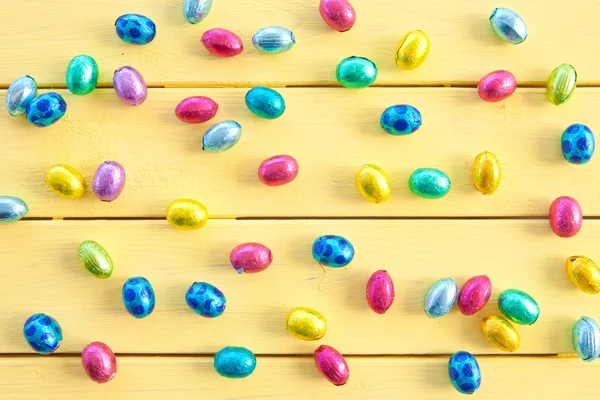 Chocolate eggs for easter — Stock Photo, Image