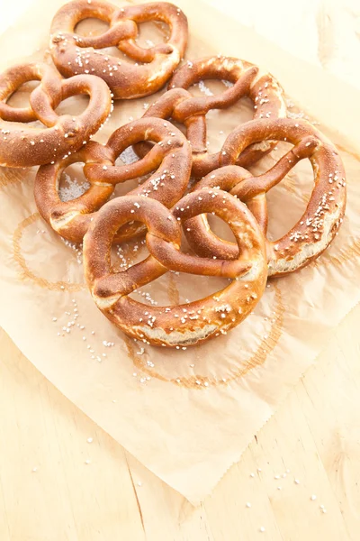 Salty bavarian pretzels — Stock Photo, Image