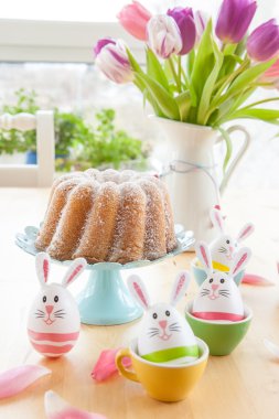 Colorful decorated easter eggs clipart