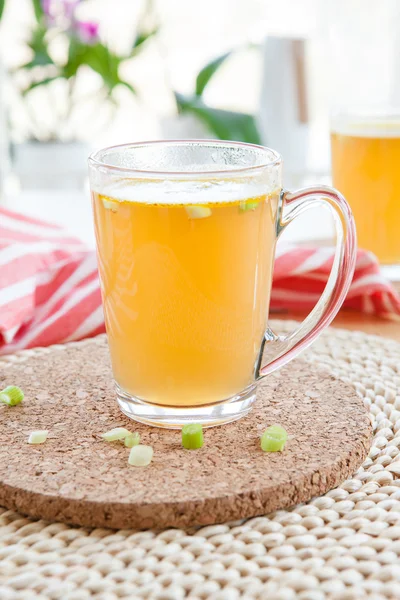 Homemade bone broth — Stock Photo, Image