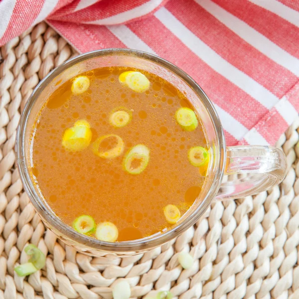 Homemade bone broth — Stock Photo, Image