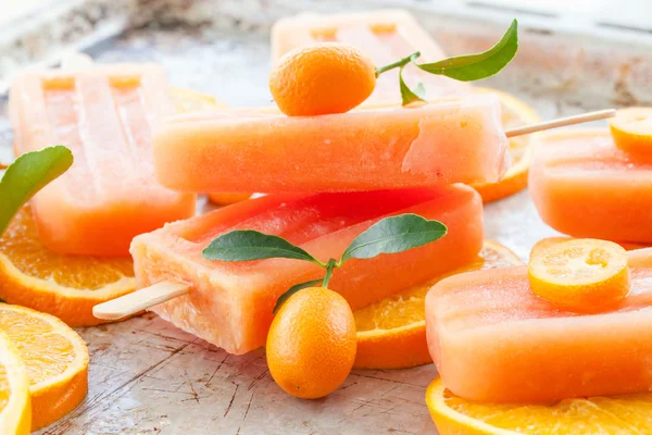 Paletas de naranja caseras — Foto de Stock