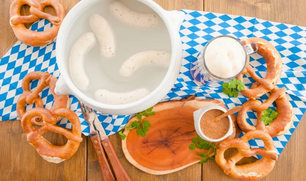 Bavarian white sausages — Stock Photo, Image