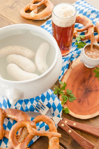 Bavarian white sausages — Stock Photo, Image